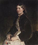 Louis Ferdinand von Rayski Portrait of Christine Freifrau von Schonberg oil painting on canvas